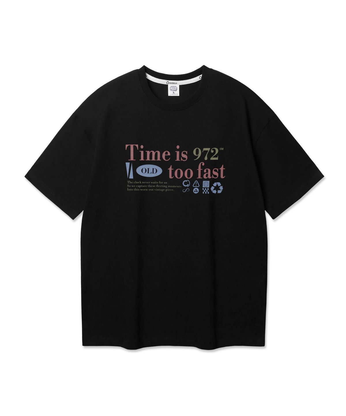앨빈클로(ALVINCLO) Timeistoofast 반팔티셔츠 AST3642 (2COLOR)