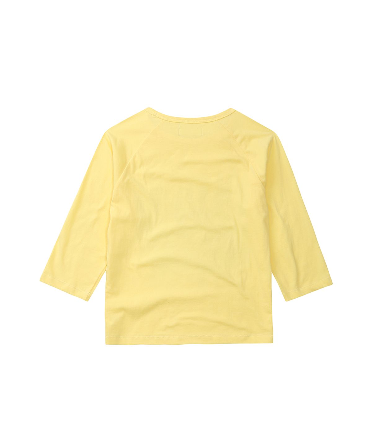 이이이알알알(EEERRR) Saint cupid artwork printing raglan 3/4 T-shirt (Yellow)