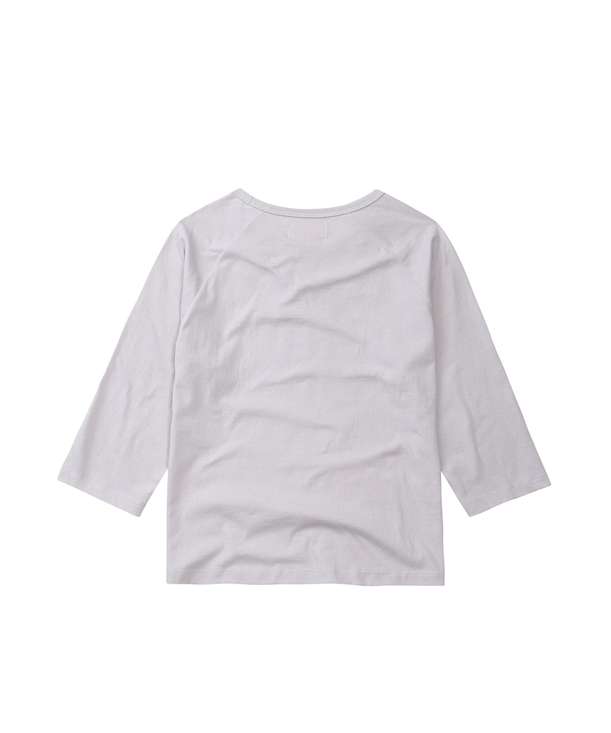 이이이알알알(EEERRR) Saint cupid artwork printing raglan 3/4 T-shirt (Light Gray)