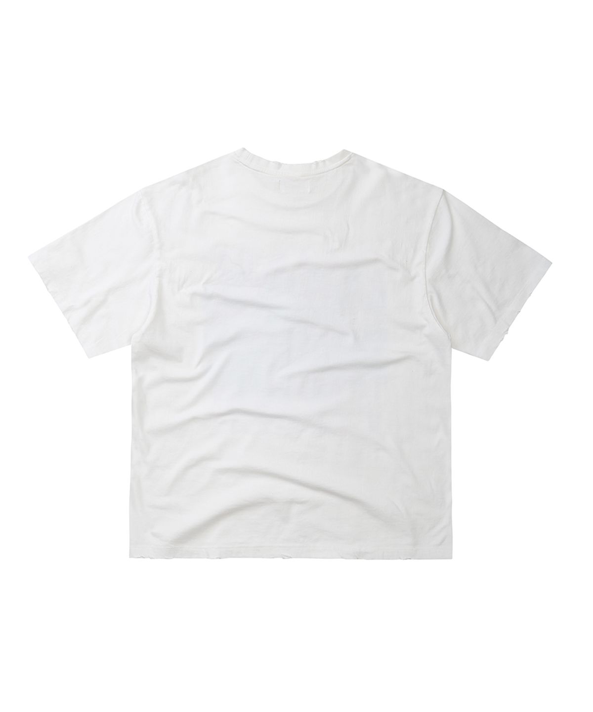 이이이알알알(EEERRR) Saint cupid artwork overfit damaged washing t-shirt (White)