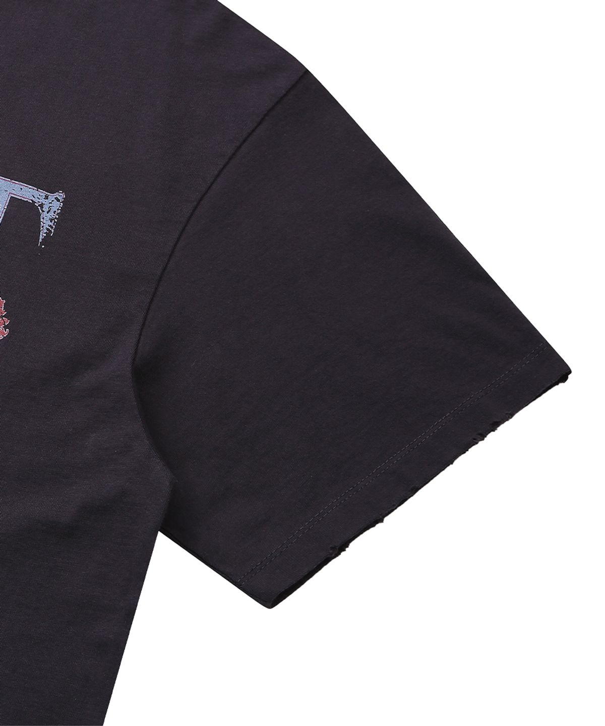 이이이알알알(EEERRR) Saint cupid artwork overfit damaged washing t-shirt (Charcoal)