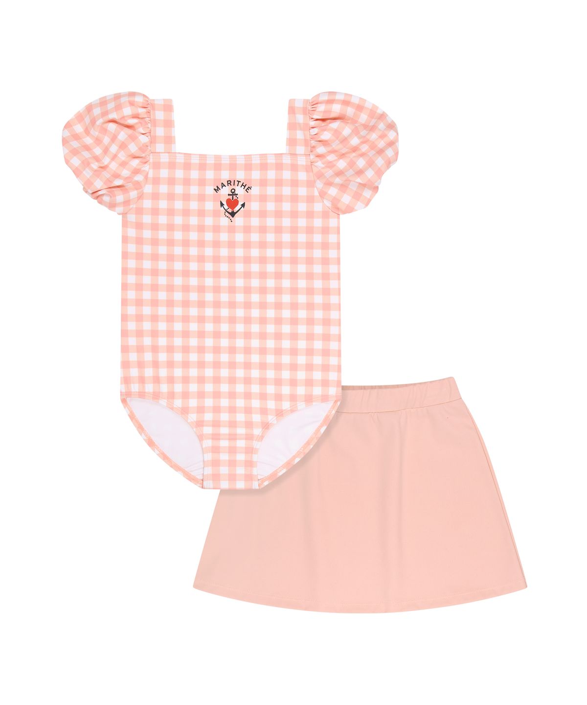 마리떼 키즈(MARITHÉ KIDS) KIDS W CHECK SWIM SUIT pink