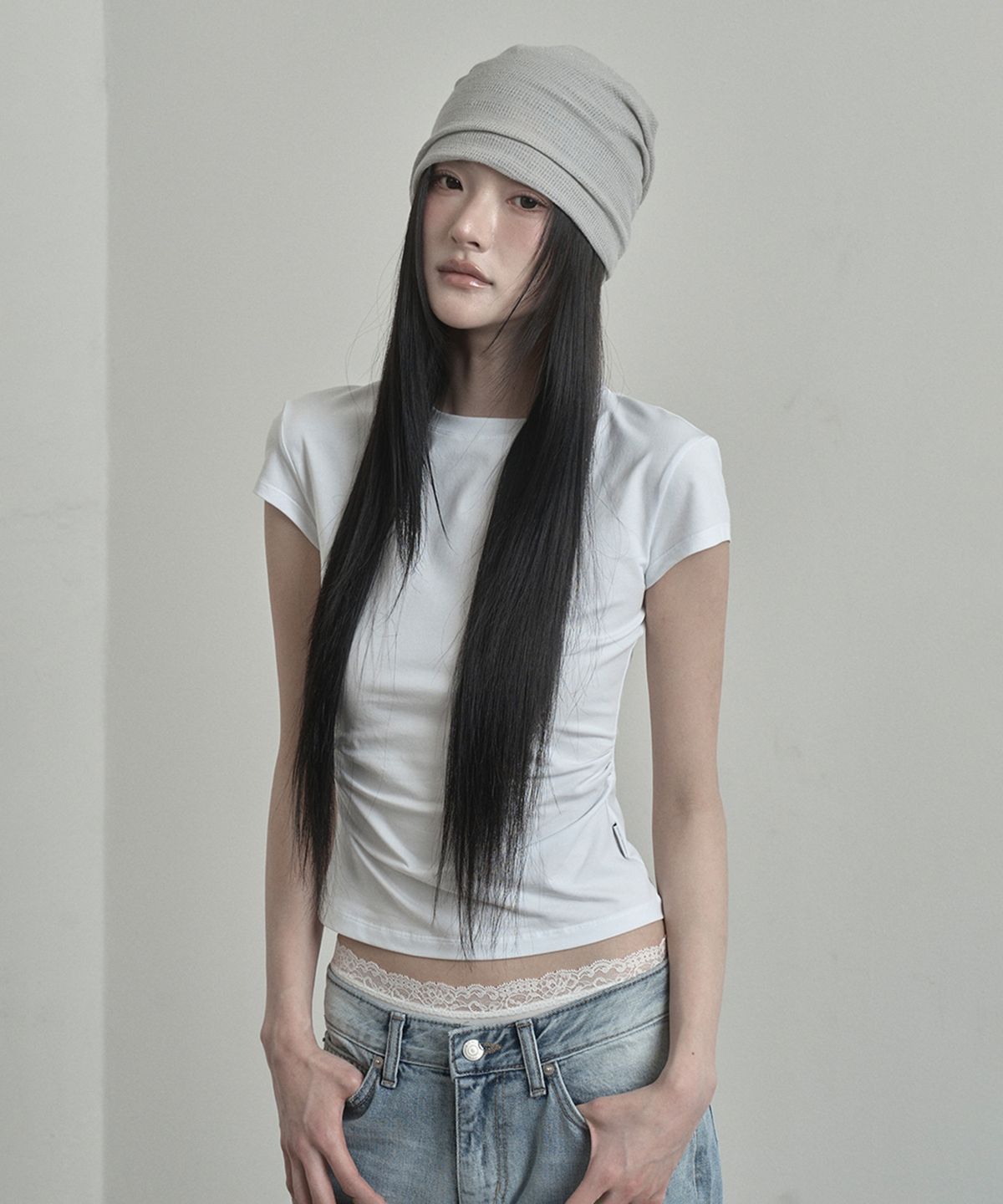 이네기(INEGI) Metal Sheer Beanie (sand beige)