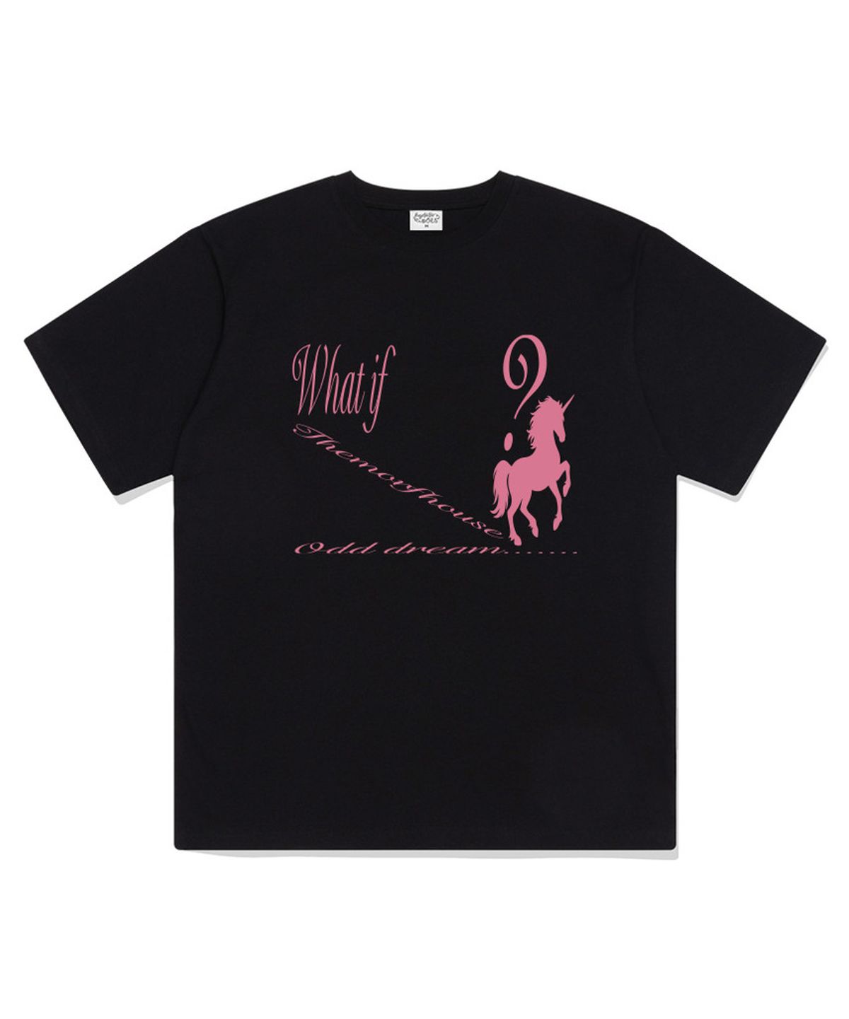더모프하우스(THEMORFHOUSE) 왓 이프 유니콘 오버핏 반팔 티셔츠 그레이