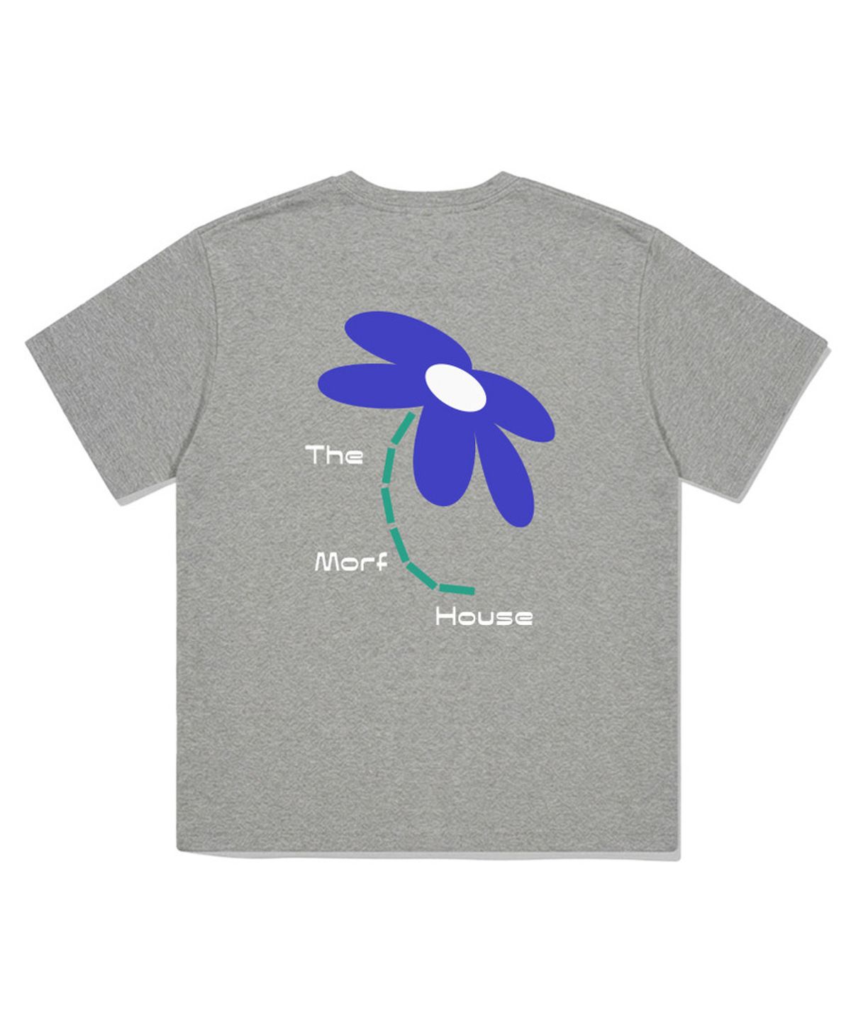 더모프하우스(THEMORFHOUSE) 볼드 플라워 오버핏 반팔 티셔츠 화이트