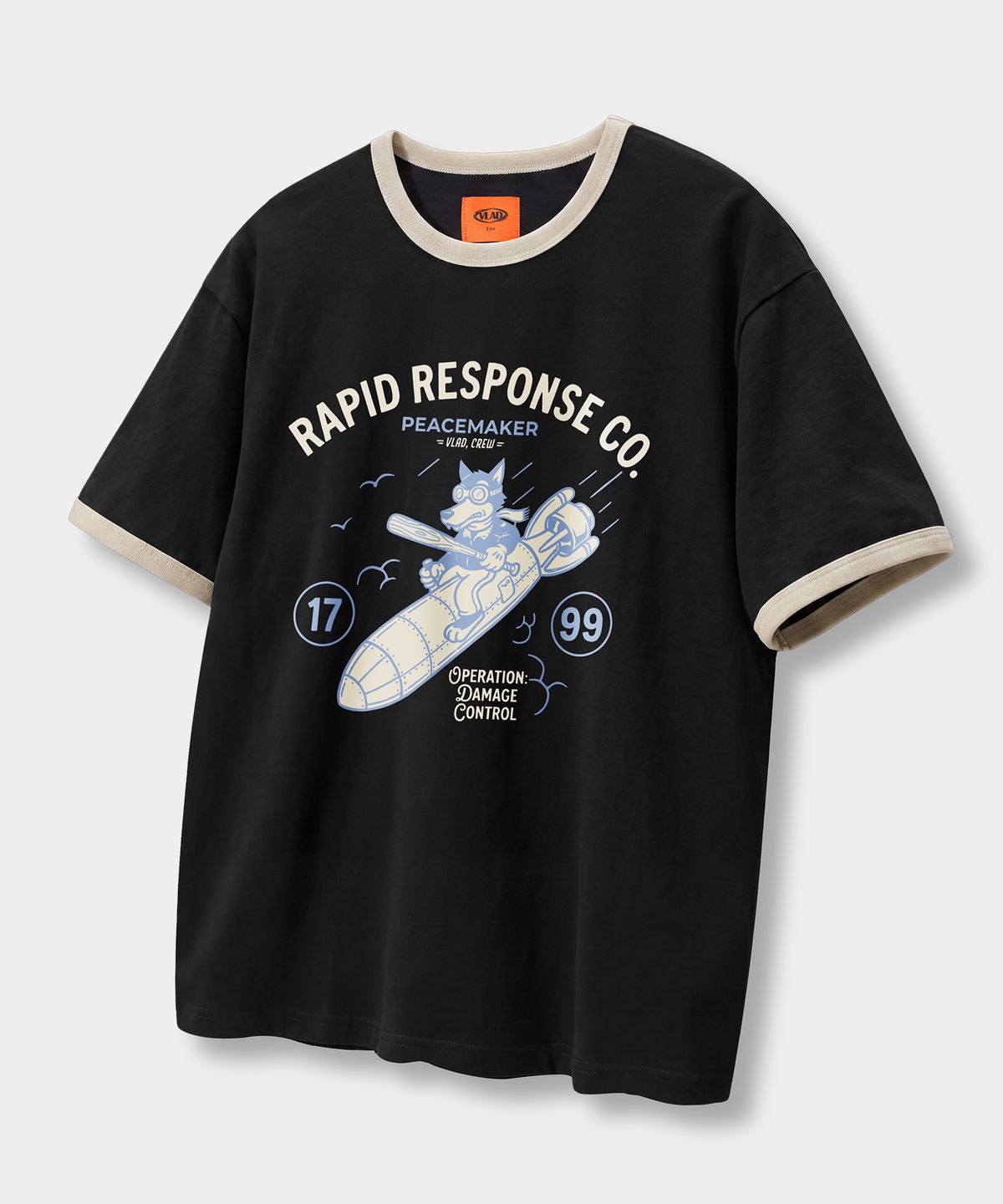 디미트리블랙(DIMITRI BLACK) VLAD 빈티지 PEACEMAKER 링거 티셔츠_4 COLOR