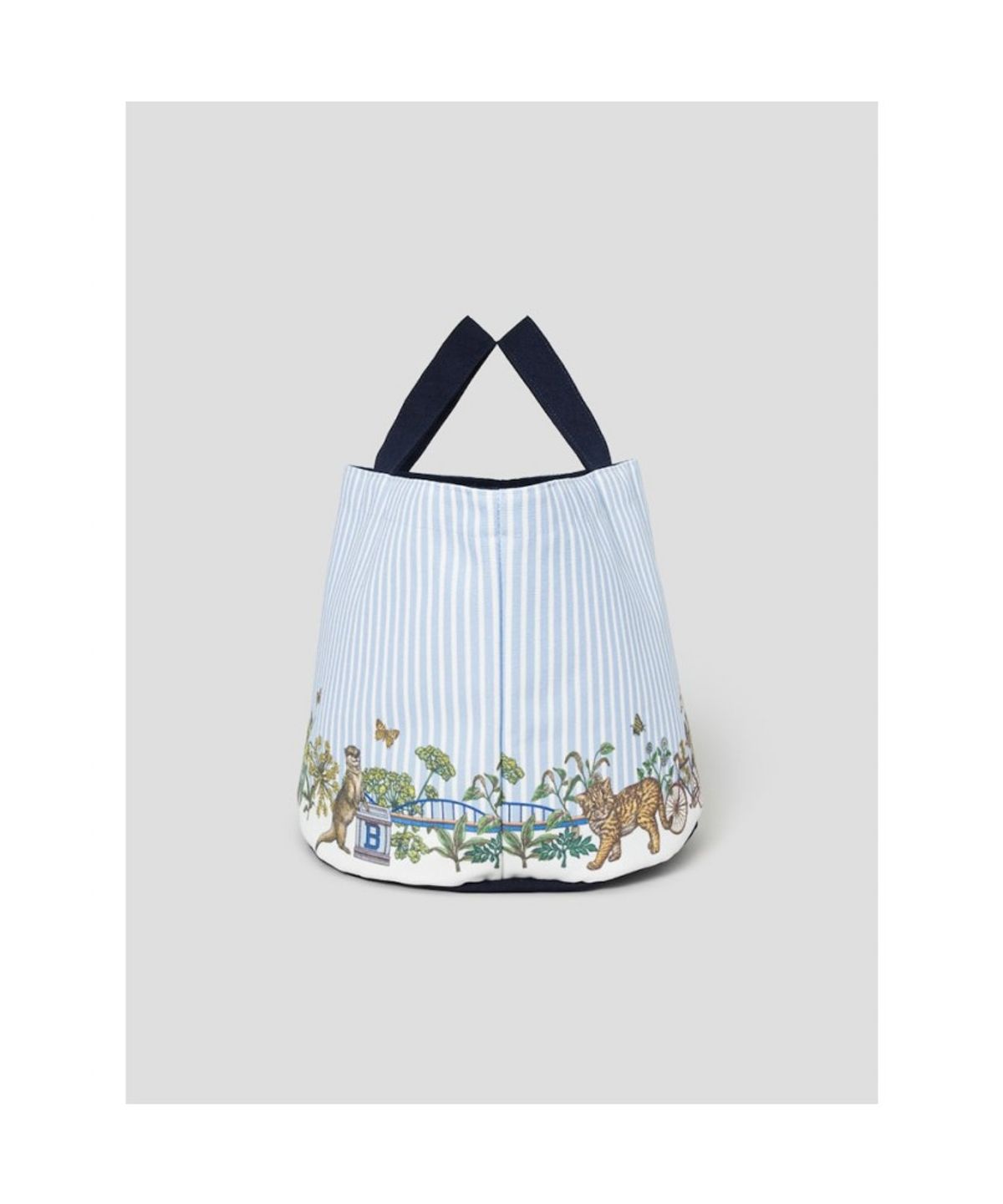 빈폴 액세서리(BEANPOLE ACCESSORY) [다리아송] 스트라이프 바스켓 L사이즈  스카이 블루