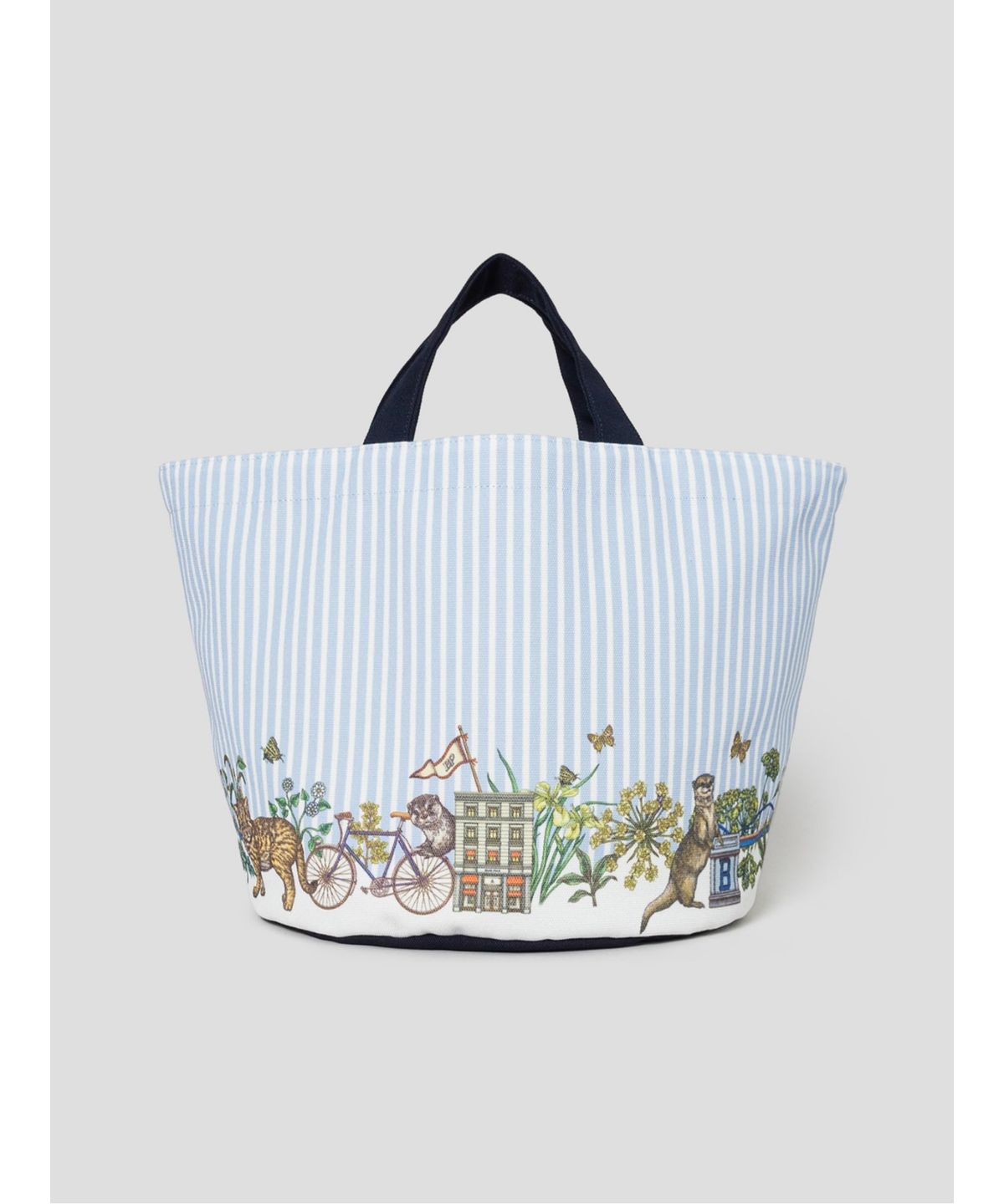 빈폴 액세서리(BEANPOLE ACCESSORY) [다리아송] 스트라이프 바스켓 L사이즈  스카이 블루
