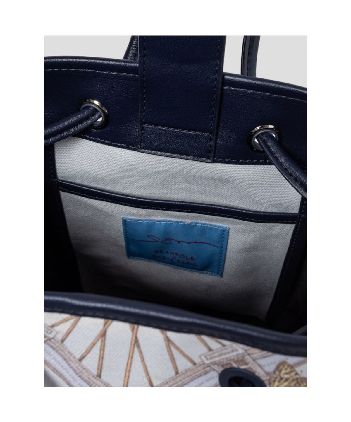 빈폴 액세서리(BEANPOLE ACCESSORY) [다리아송] 미디엄 복조리백  네이비