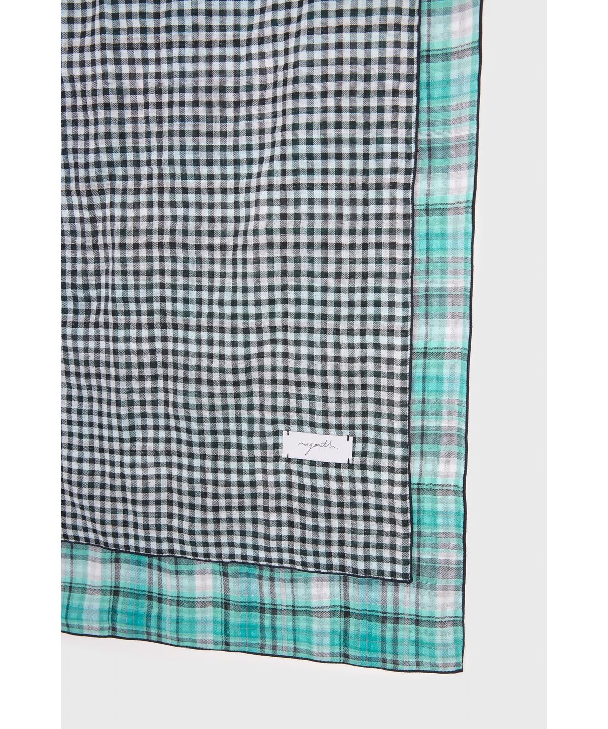 유스(YOUTH) Two Sided Check Scarf - Blue