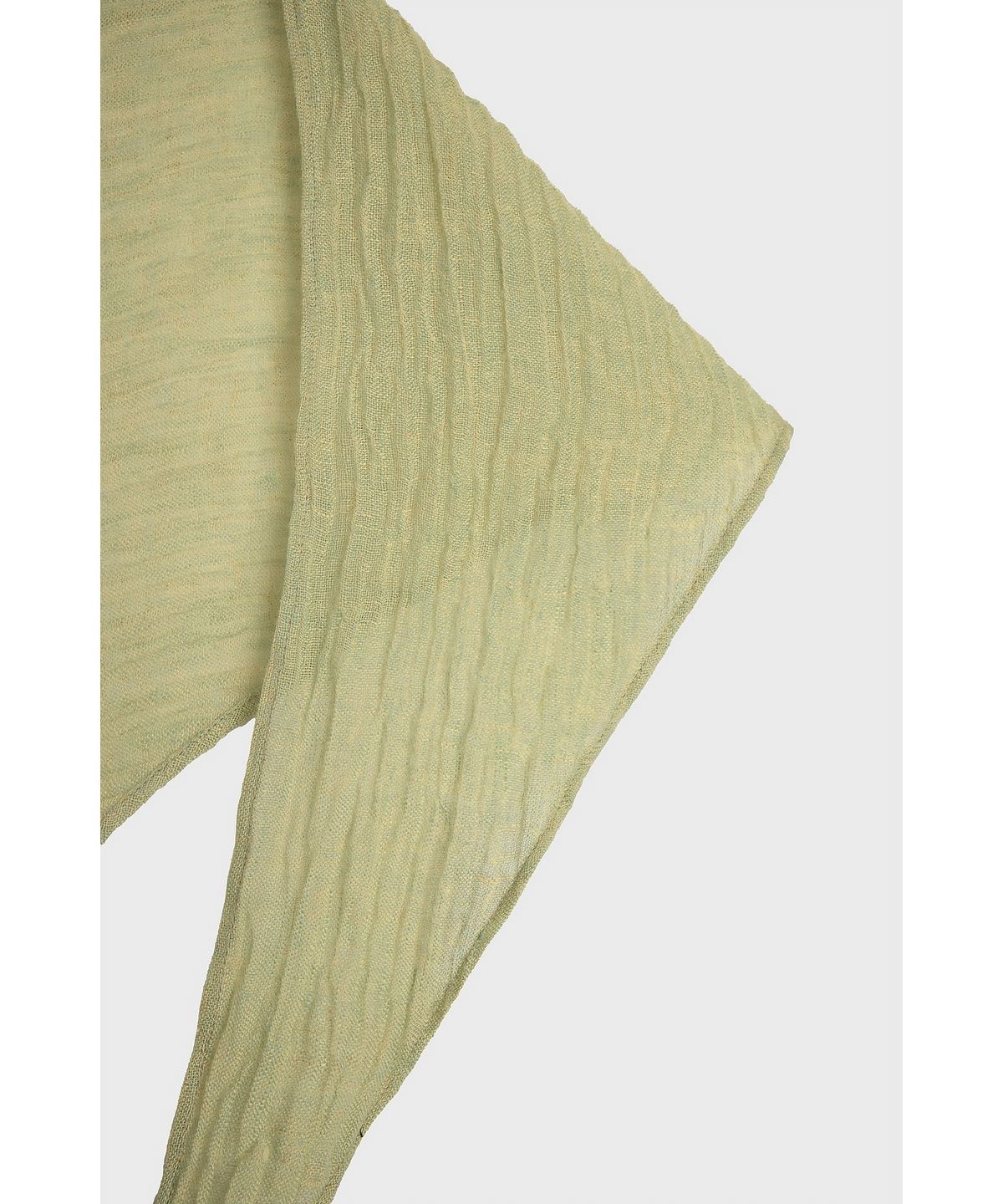 유스(YOUTH) Creased Linen Scarf - Light Green