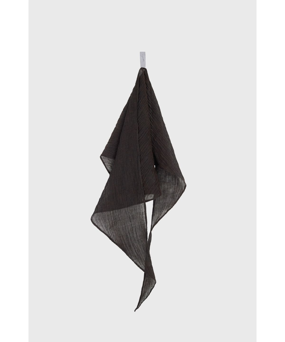 유스(YOUTH) Creased Linen Scarf - Black