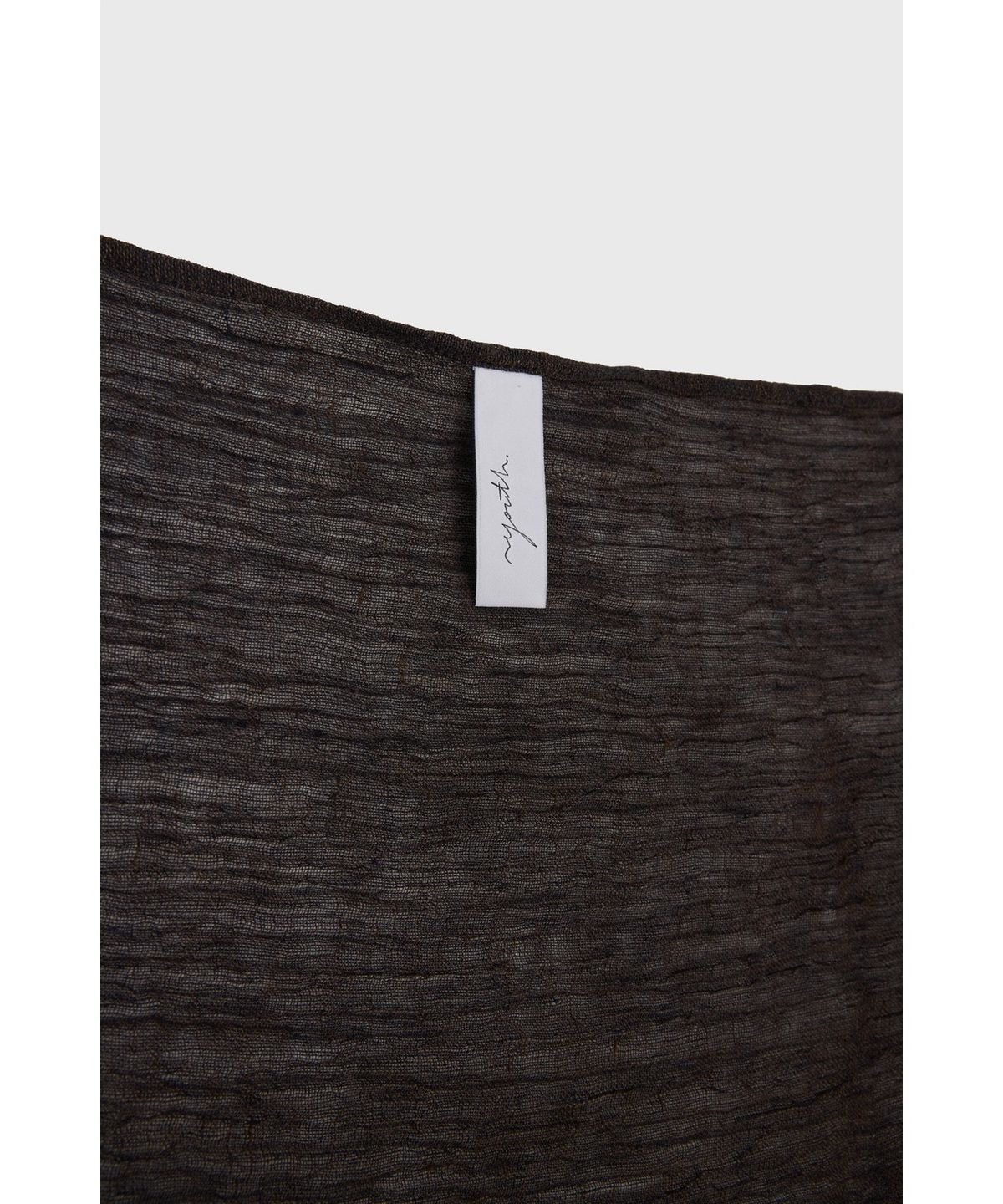 유스(YOUTH) Creased Linen Scarf - Black