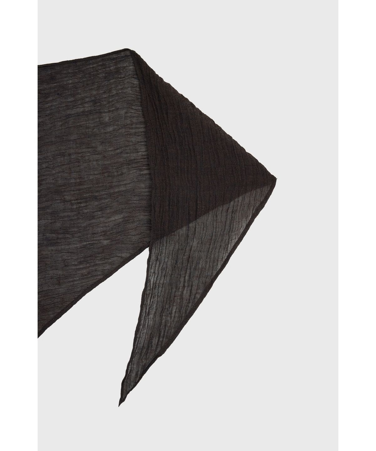 유스(YOUTH) Creased Linen Scarf - Black