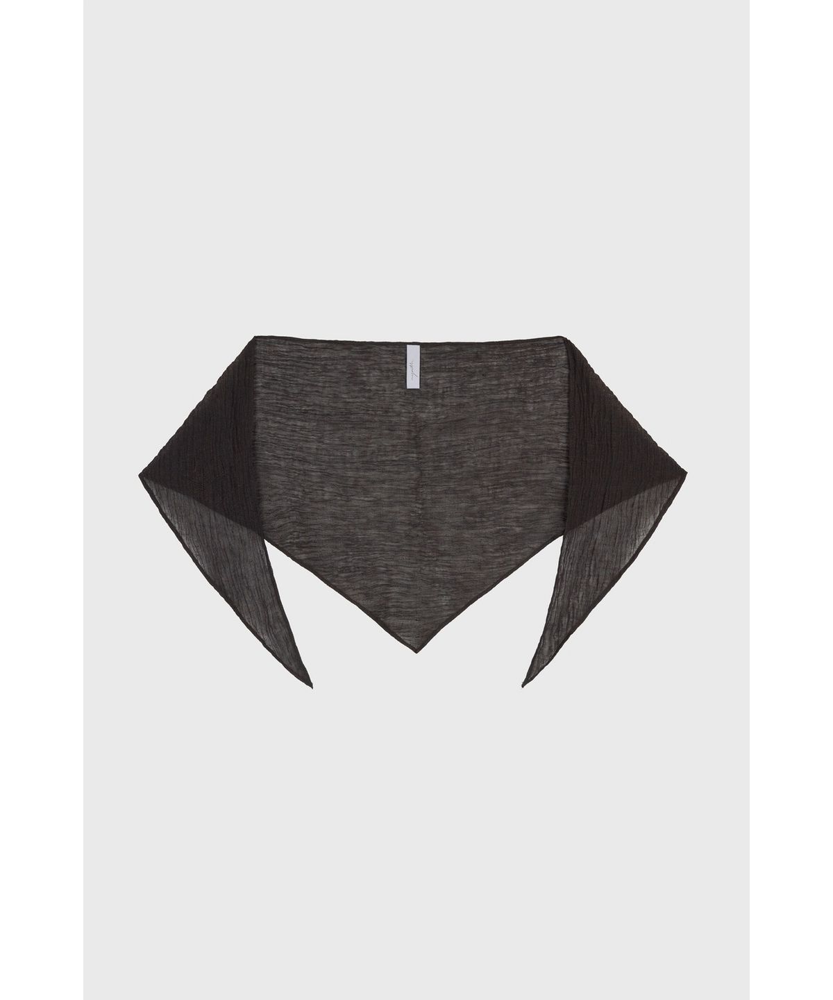 유스(YOUTH) Creased Linen Scarf - Black