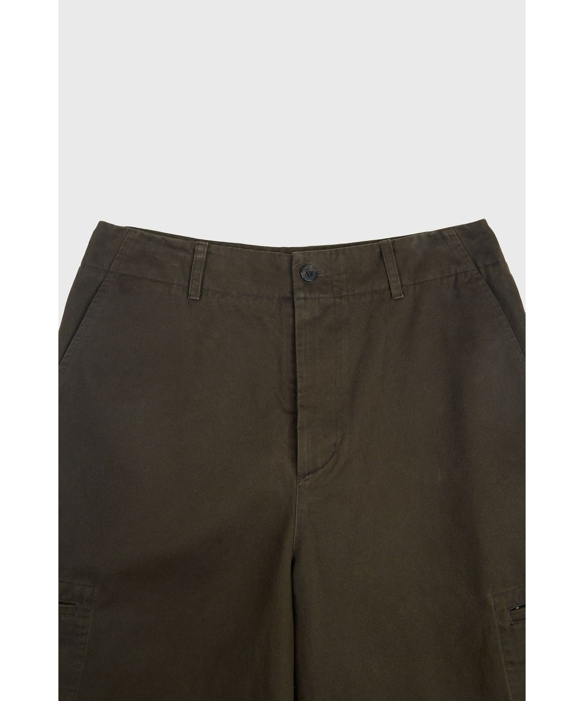 유스(YOUTH) Cinch Back Wide Half Pants - Brown