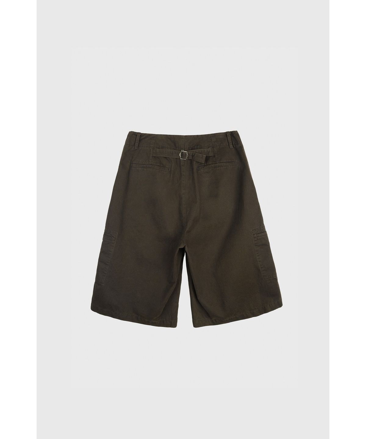 유스(YOUTH) Cinch Back Wide Half Pants - Brown