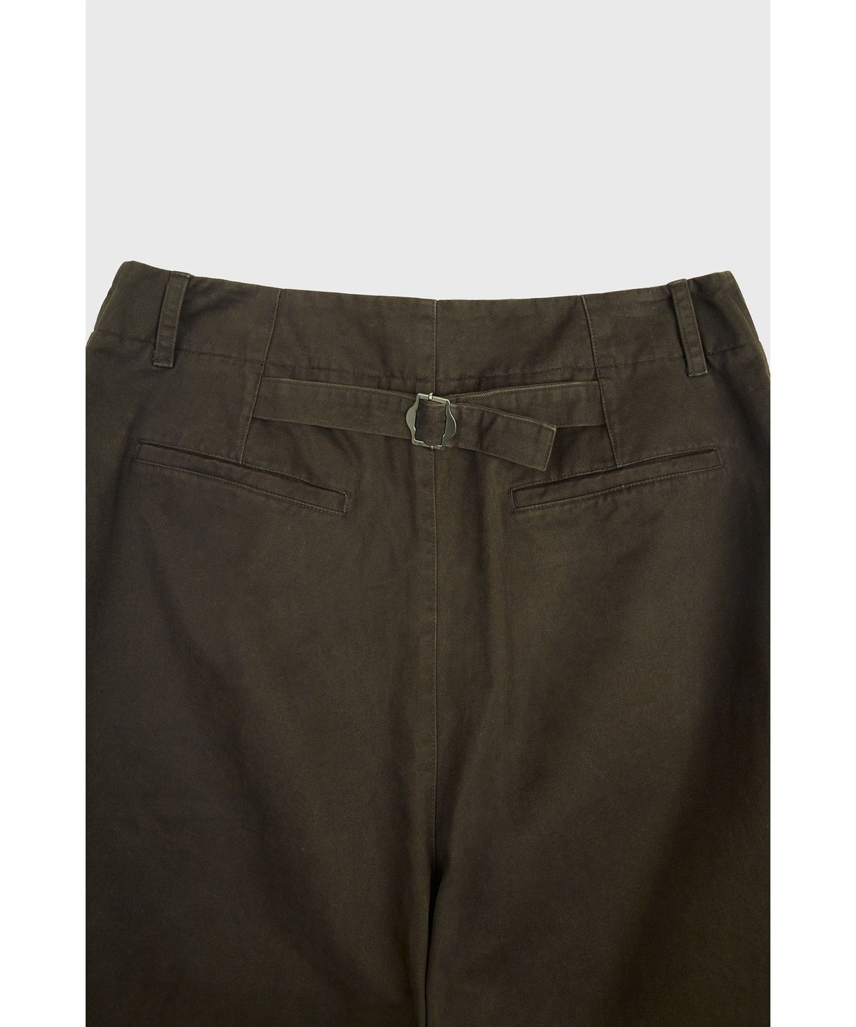 유스(YOUTH) Cinch Back Wide Half Pants - Brown