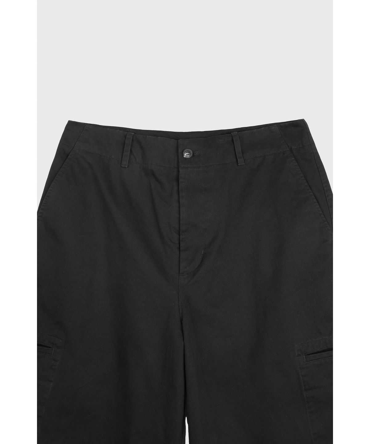 유스(YOUTH) Cinch Back Wide Half Pants - Black