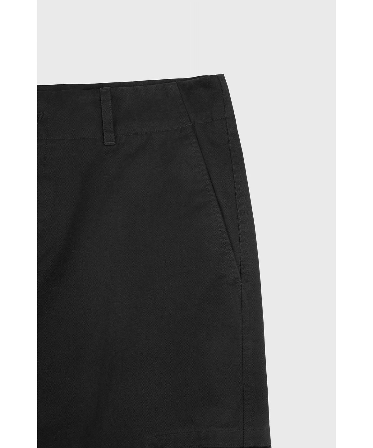 유스(YOUTH) Cinch Back Wide Half Pants - Black