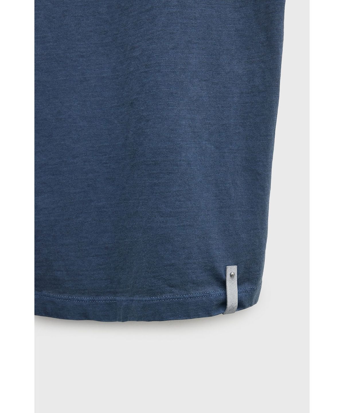 유스(YOUTH) Leather Trim H/S T-shirt - Washed Blue