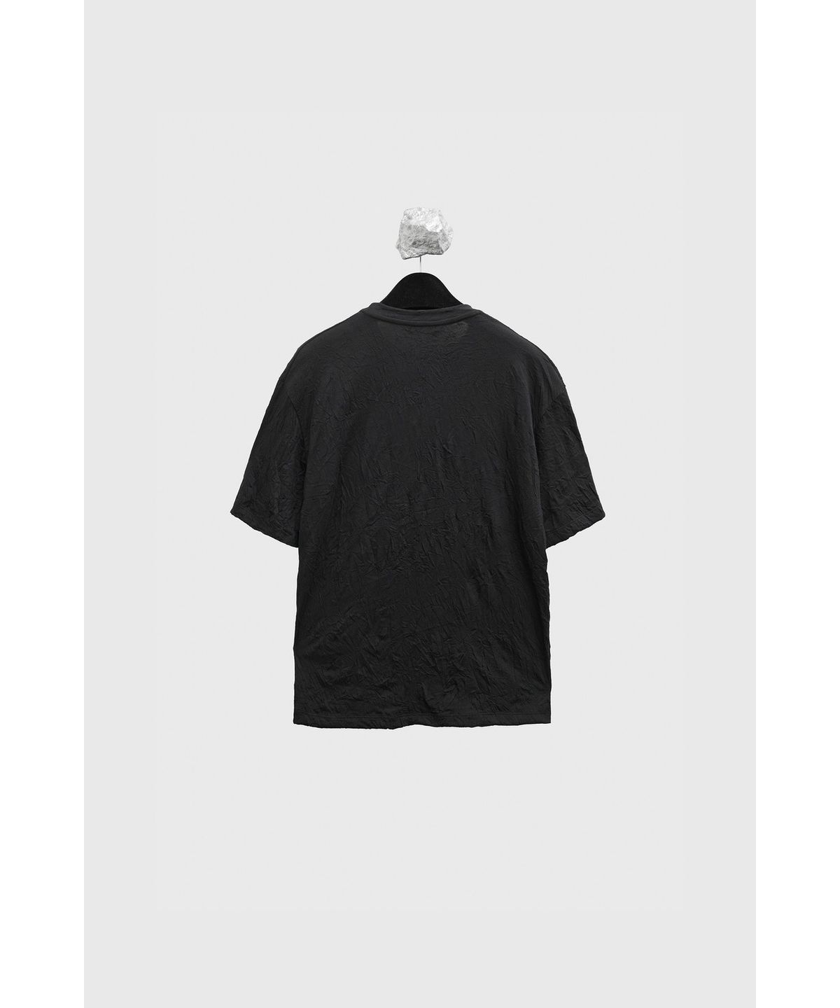 유스(YOUTH) Creased Round Neck H/S T-shirt - Black