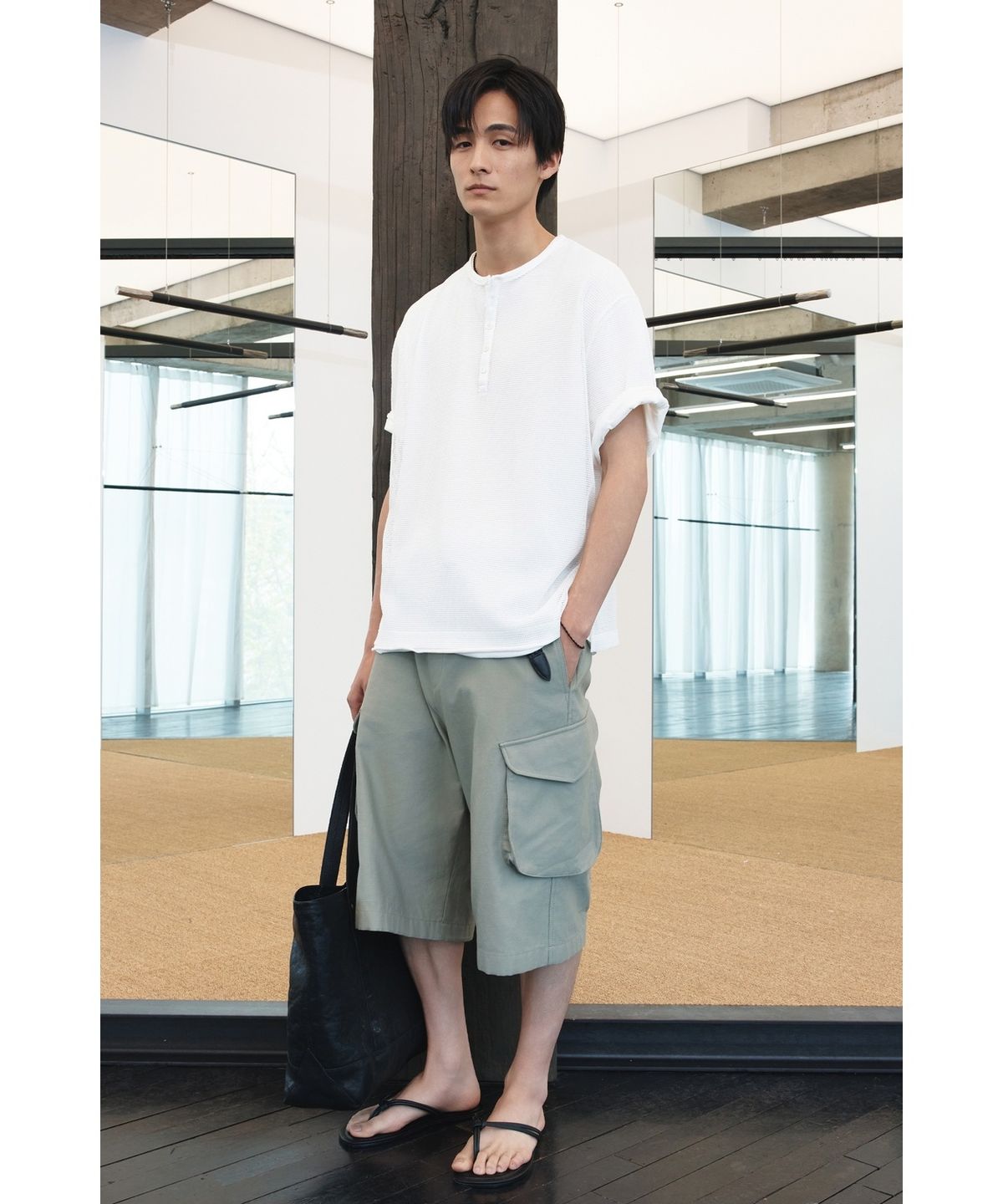 유스(YOUTH) Layered Net H/S T-shirt - White