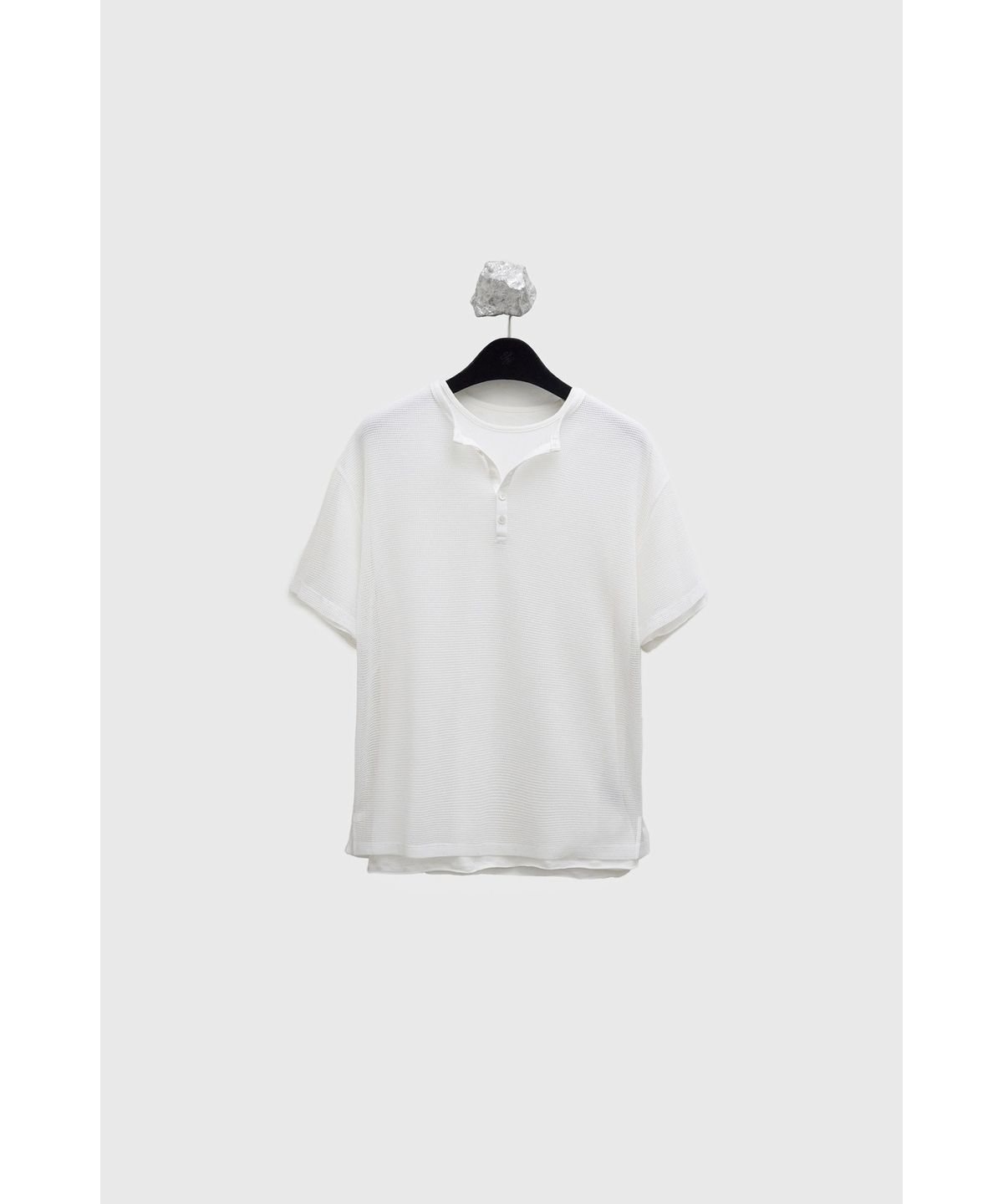 유스(YOUTH) Layered Net H/S T-shirt - White