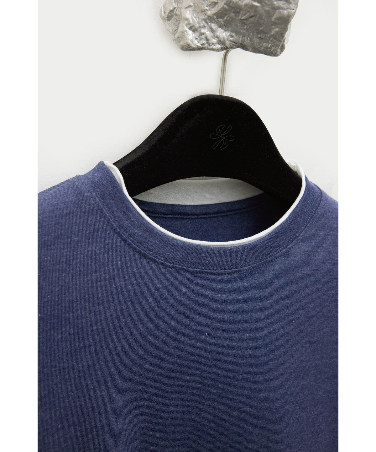 유스(YOUTH) Cut-off Layered H/S T-shirt - Navy