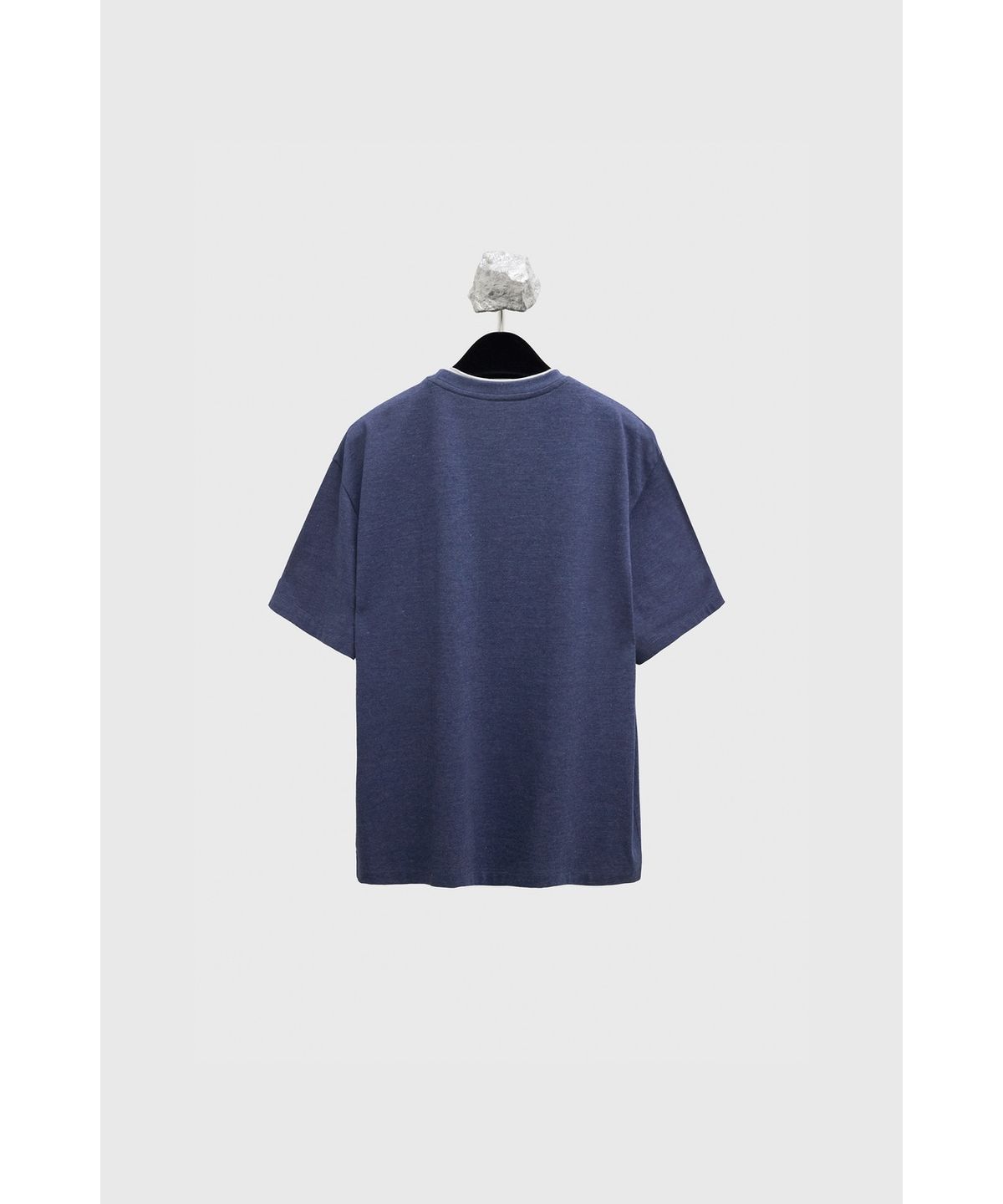 유스(YOUTH) Cut-off Layered H/S T-shirt - Navy