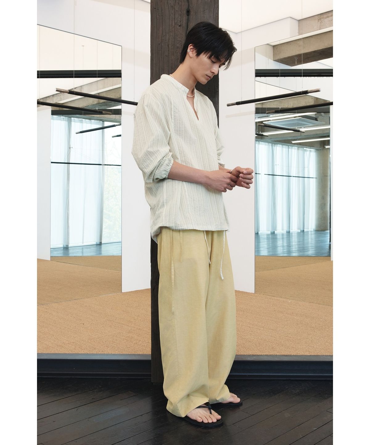 유스(YOUTH) Resort Smock - Ivory Stripe