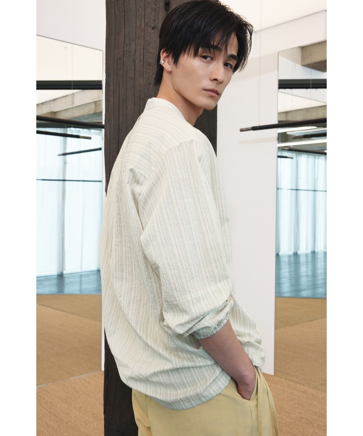 유스(YOUTH) Resort Smock - Ivory Stripe