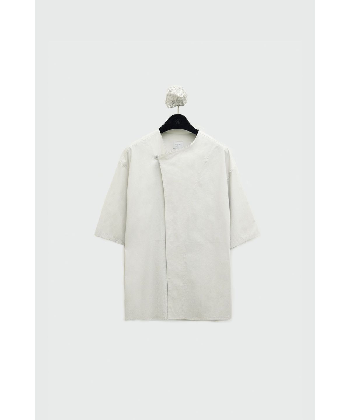 유스(YOUTH) Oblique Half Shirt - Light Grey