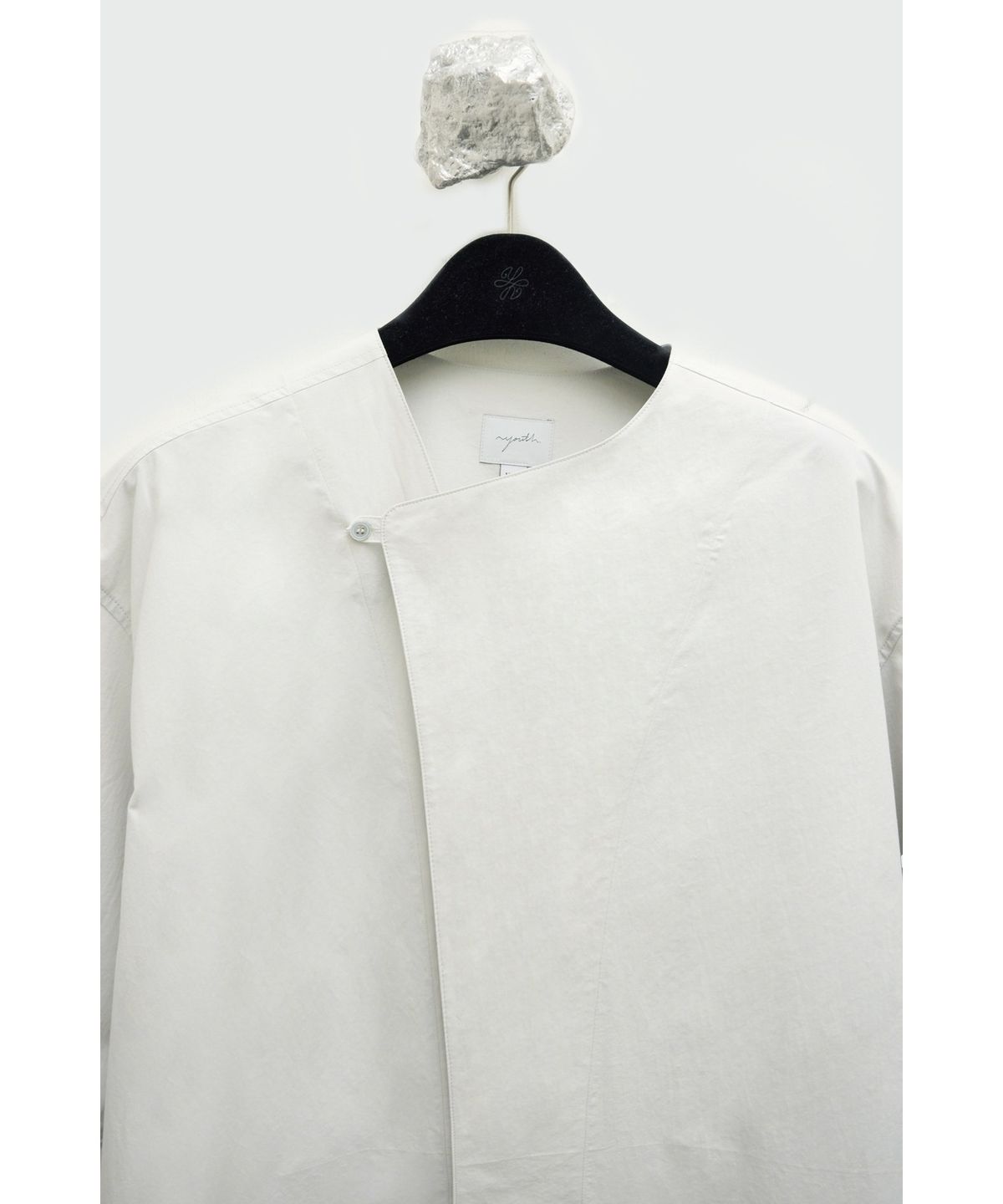 유스(YOUTH) Oblique Half Shirt - Light Grey
