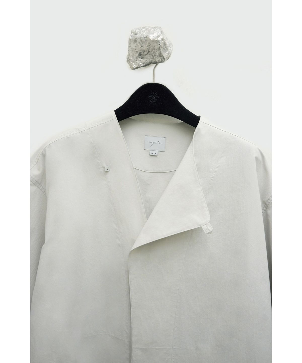 유스(YOUTH) Oblique Half Shirt - Light Grey