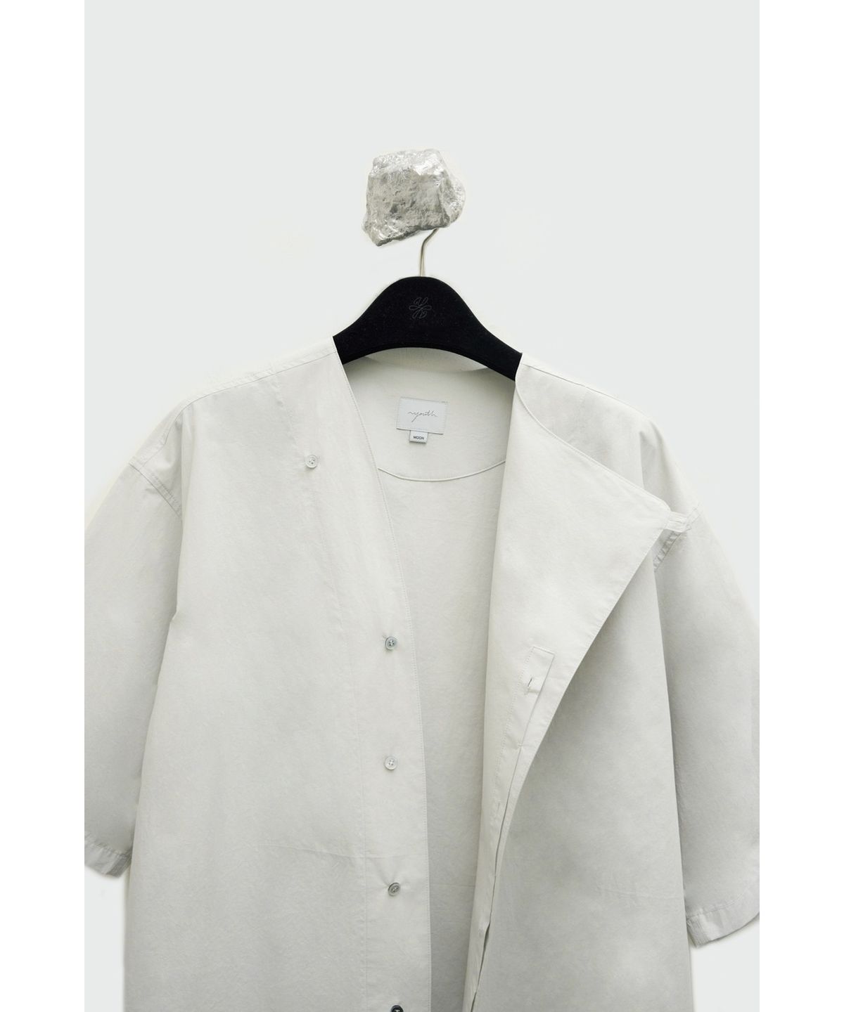 유스(YOUTH) Oblique Half Shirt - Light Grey