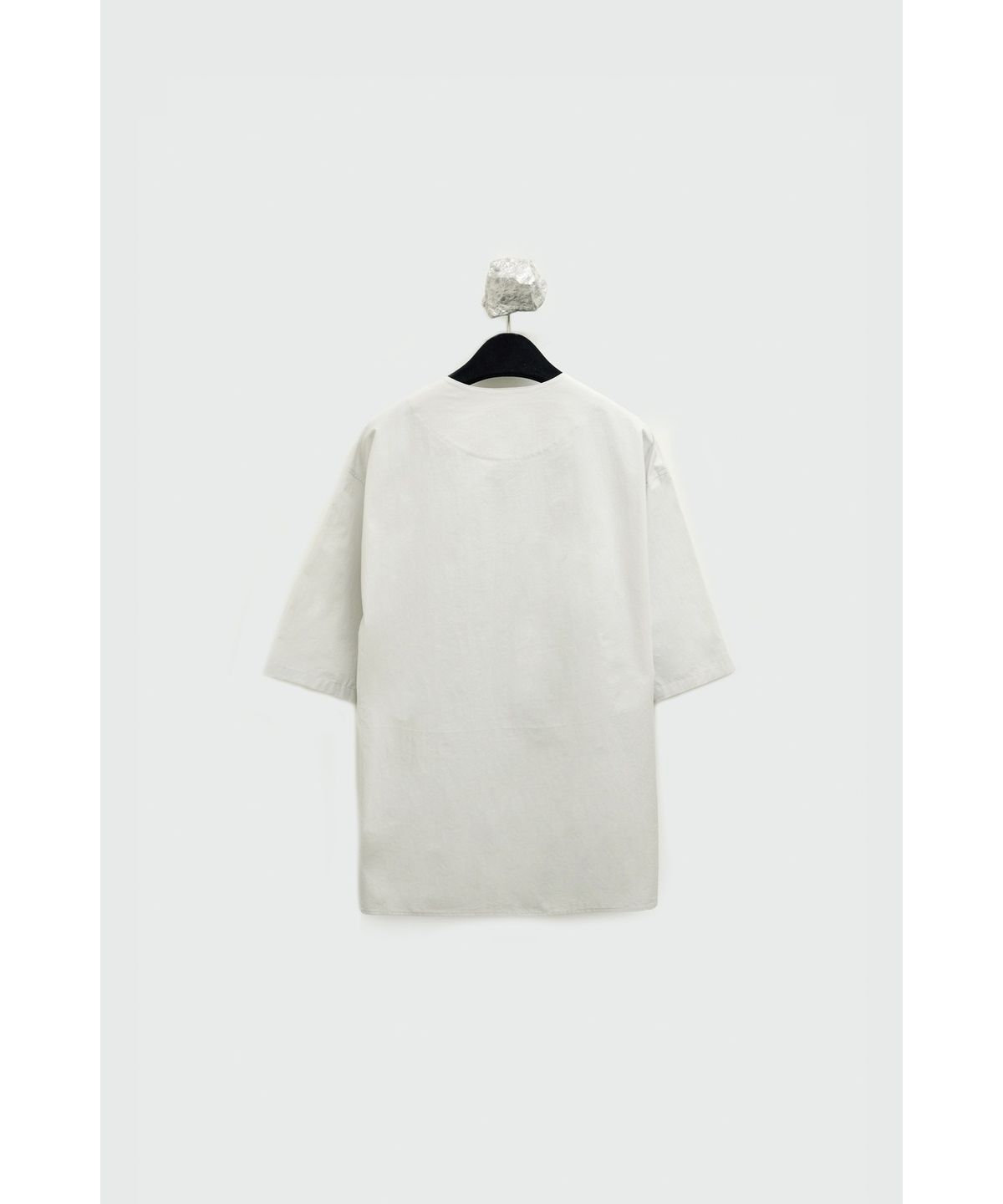 유스(YOUTH) Oblique Half Shirt - Light Grey