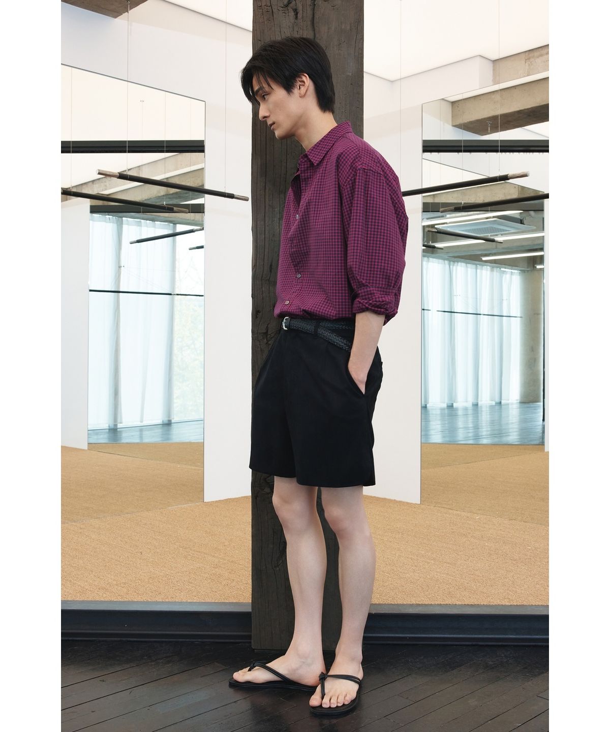 유스(YOUTH) Gingham Check Shirt - Red