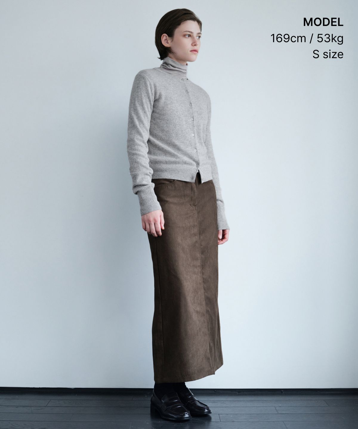 무신사 스탠다드 우먼(MUSINSA STANDARD WOMAN) [플러스] 우먼즈 캐시미어 100 라운드 넥 가디건 [멜란지 라이트 그레이]