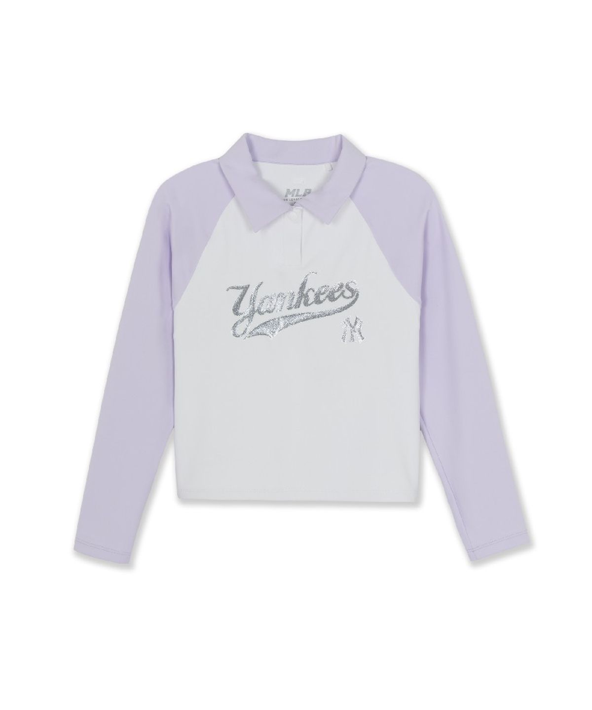 엠엘비 키즈(MLB KIDS) 걸즈 스포티브 카라형 래쉬가드 스커트 세트 NY (Lavender)