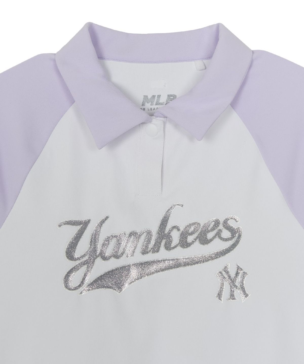 엠엘비 키즈(MLB KIDS) 걸즈 스포티브 카라형 래쉬가드 스커트 세트 NY (Lavender)