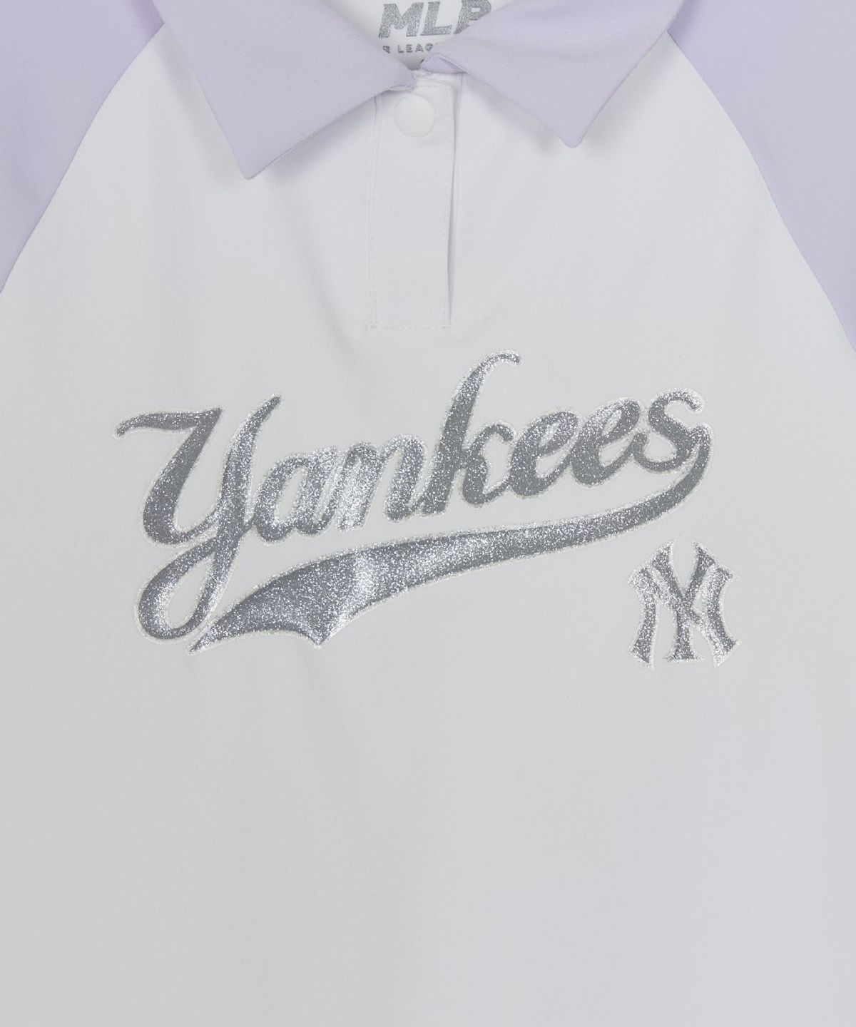 엠엘비 키즈(MLB KIDS) 걸즈 스포티브 카라형 래쉬가드 스커트 세트 NY (Lavender)