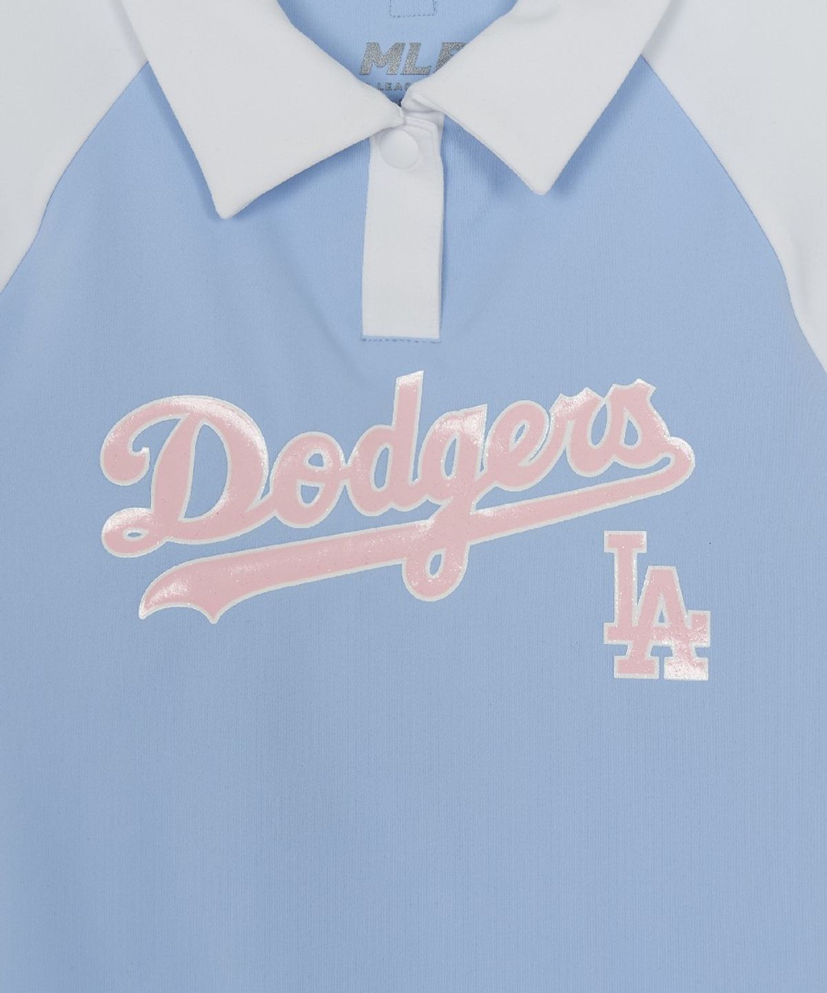 엠엘비 키즈(MLB KIDS) 걸즈 스포티브 카라형 래쉬가드 스커트 세트 LA (L.Blue)
