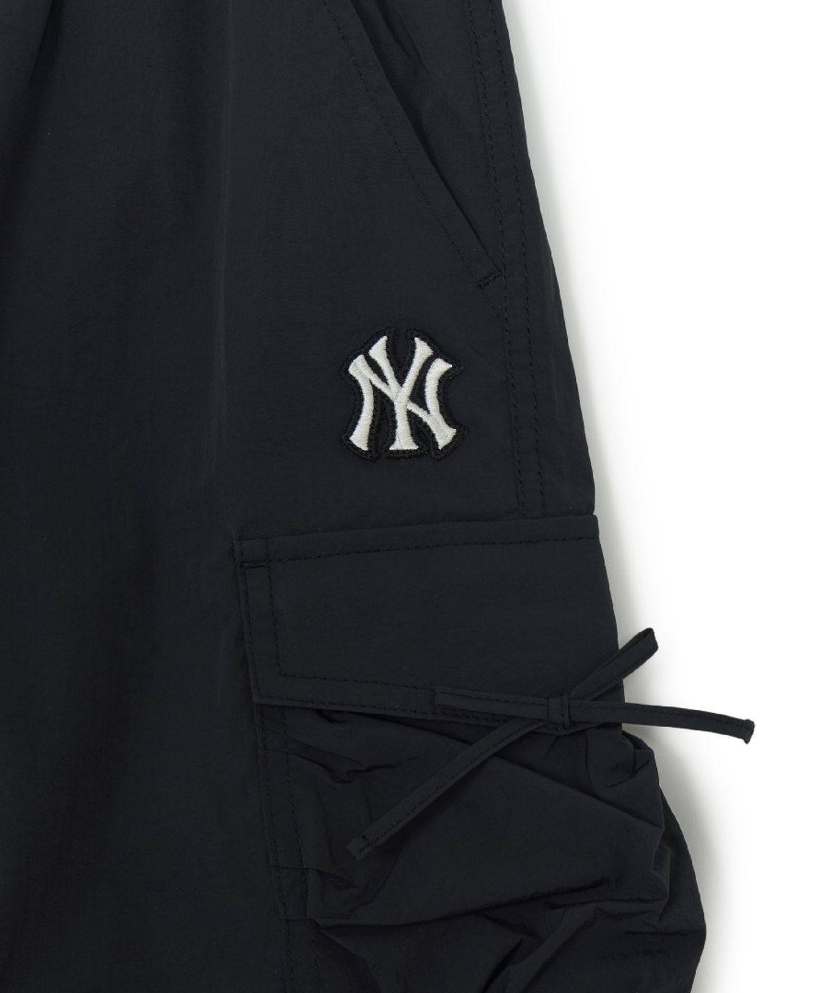 엠엘비 키즈(MLB KIDS) 걸즈 리본 카고 우븐팬츠 NY (Black)