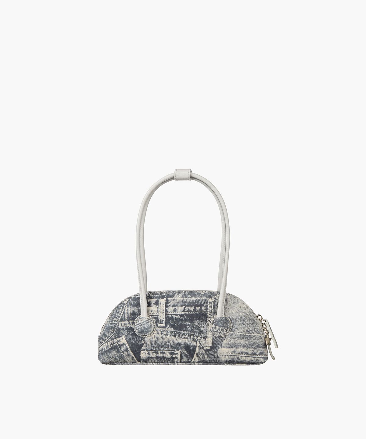 마지셔우드(MARGESHERWOOD) BESSETTE SHOULDER_light grey printed suede+crinkle