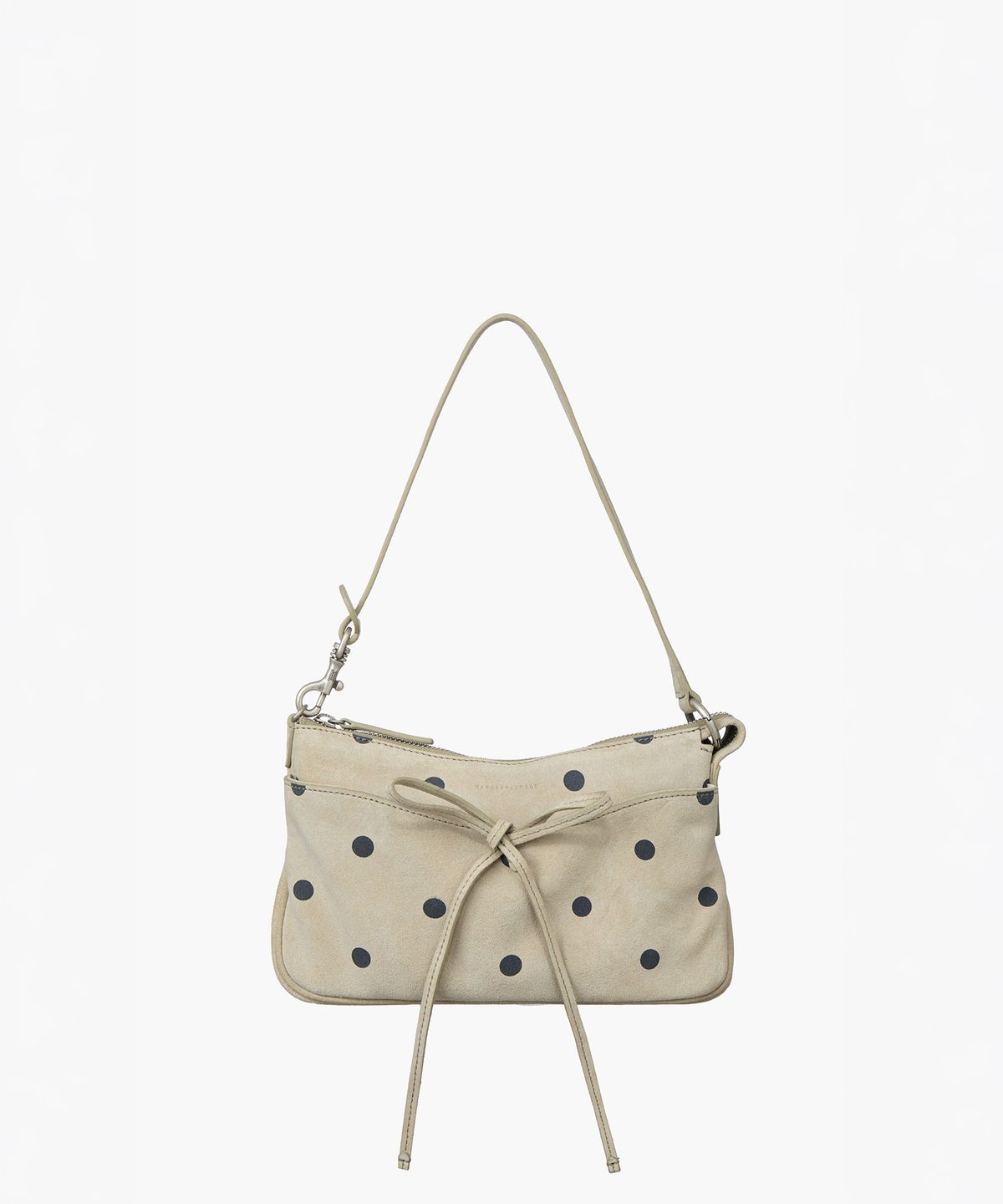 마지셔우드(MARGESHERWOOD) RIBBON POCHETTE_blond wood printed suede