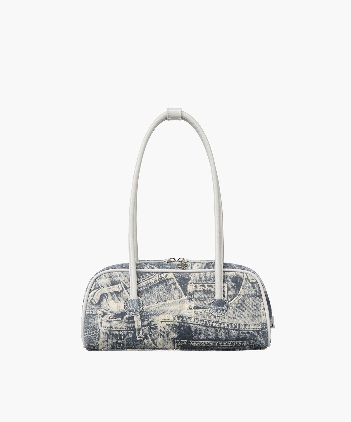 마지셔우드(MARGESHERWOOD) SOFT BOSTON EW PIPING_light grey printed suede+crinkle