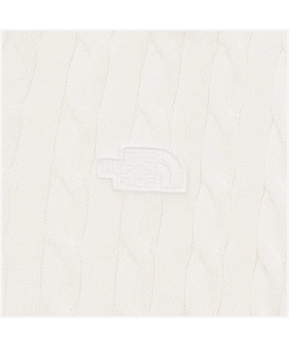 노스페이스(THE NORTH FACE) NT7AS30A 여성 케이블 반팔 폴로 스웨터 IVORY