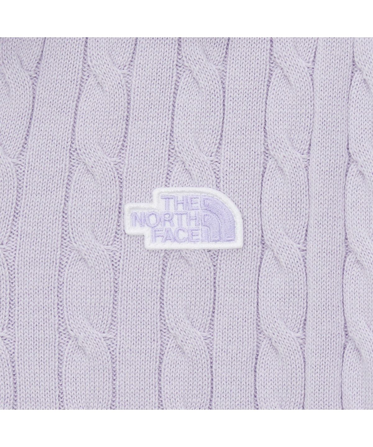 노스페이스(THE NORTH FACE) NT7AS30B 여성 케이블 반팔 폴로 스웨터 LILAC
