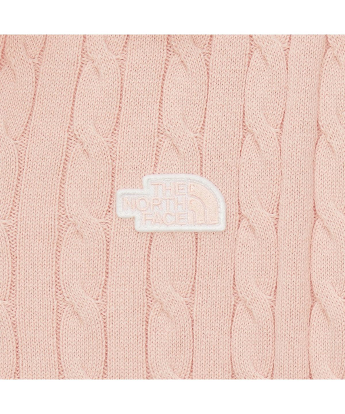노스페이스(THE NORTH FACE) NT7AS30C 여성 케이블 반팔 폴로 스웨터 SOFT PINK